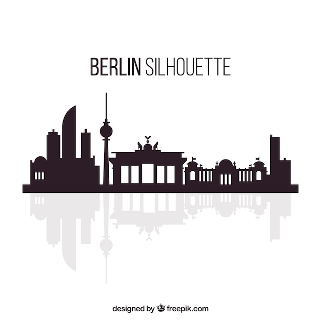 White and black skyline of berlin