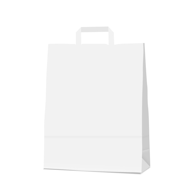 White blank shopping paper bag