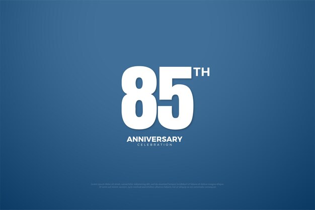 white and blue color combination banner concept for 85th anniversary celebration.