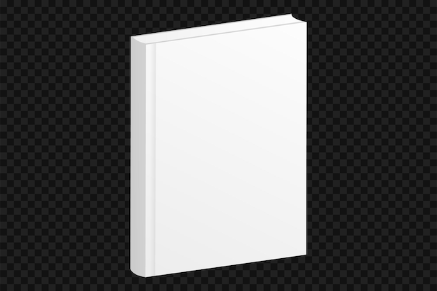 Vector white book template blank brochure booklet with blank cover