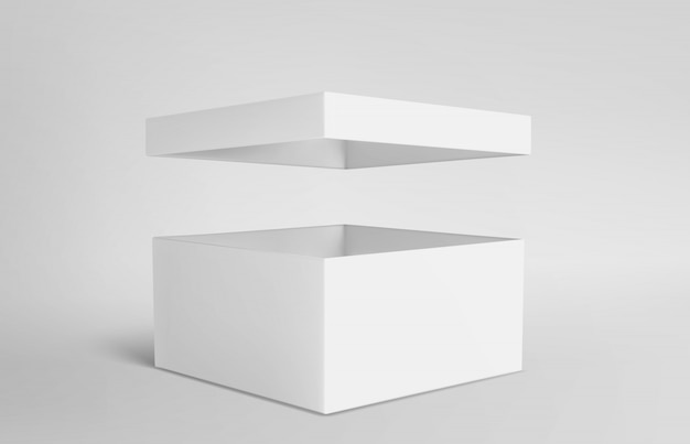 White box. Blank packaging box, package 3d   illustration