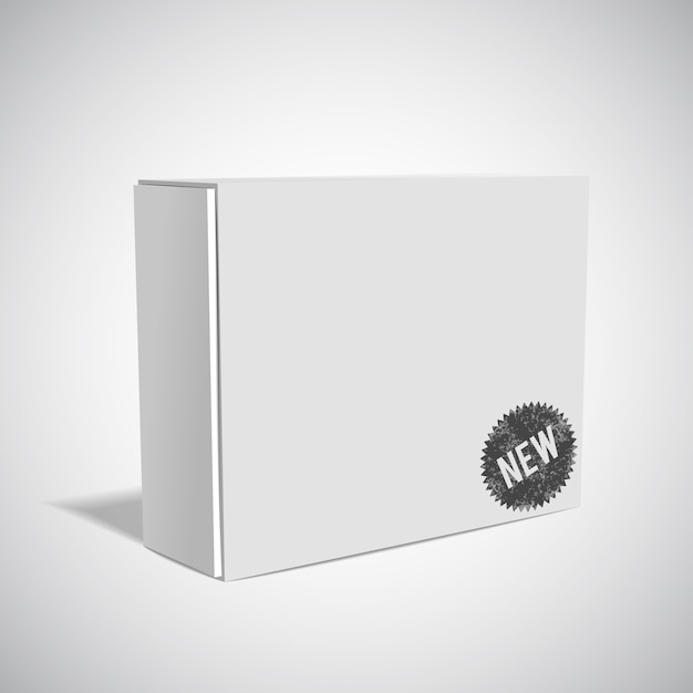 Vector white box mockup