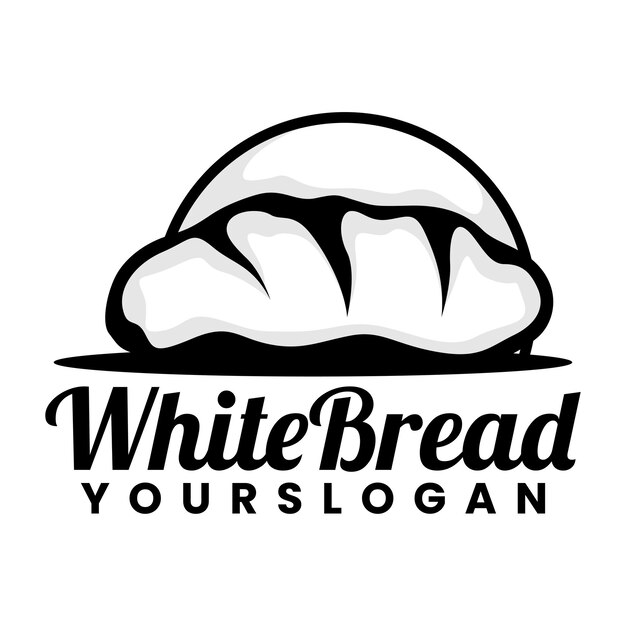 Vector white bread logo design template