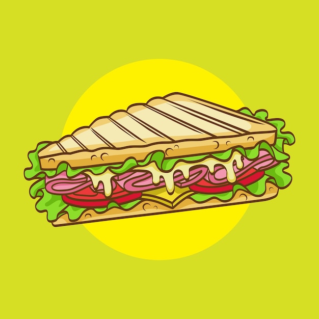 White Bread Sandwich Mascot Vector