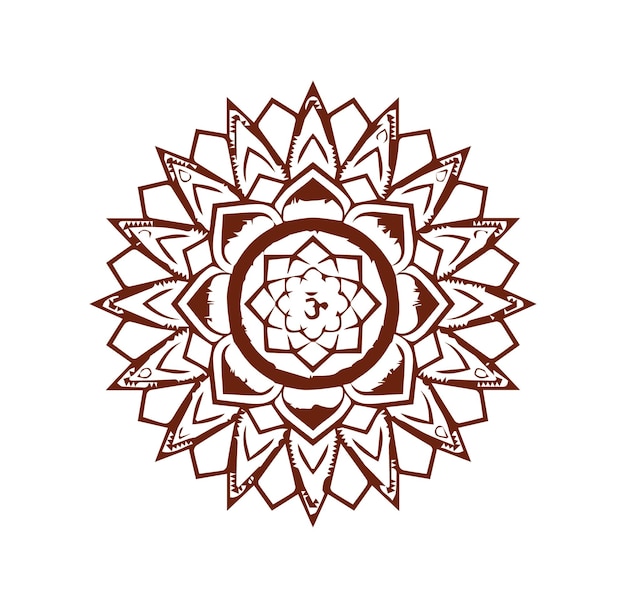 a white and brown design with a flower design on it