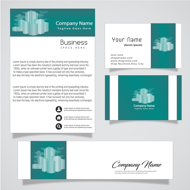 White business stationery