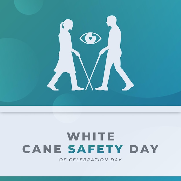 Vector white cane safety day celebration vector design for background poster banner advertising