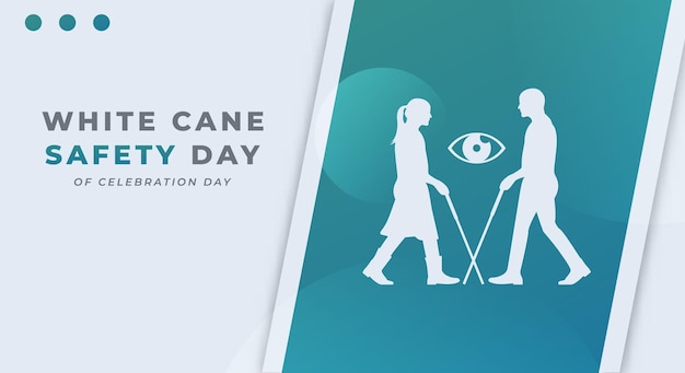 Vector white cane safety day celebration vector design for background poster banner advertising