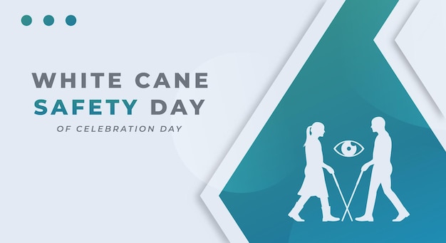 White Cane Safety Day Celebration Vector Design for Background Poster Banner Advertising