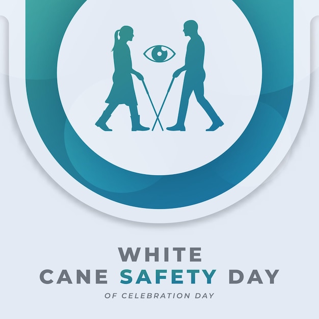 Vector white cane safety day celebration vector design for background poster banner advertising