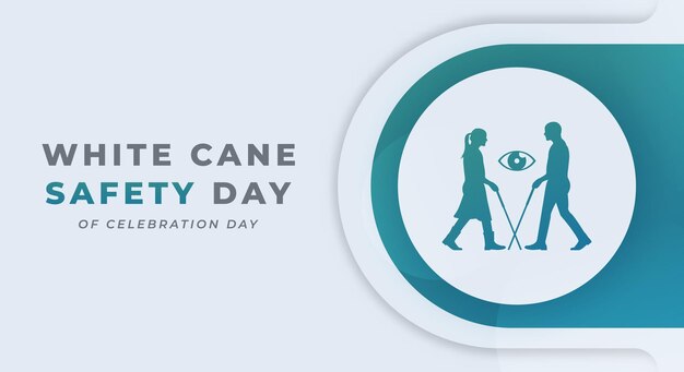 Vector white cane safety day celebration vector design for background poster banner advertising