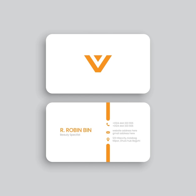 a white card with a orange and white logo that says quot b quot on it