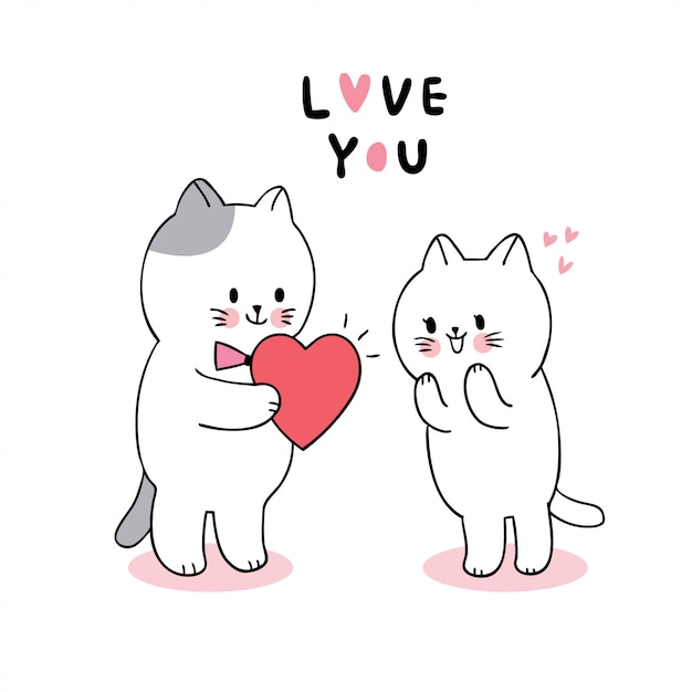  white cats lover and big heart 