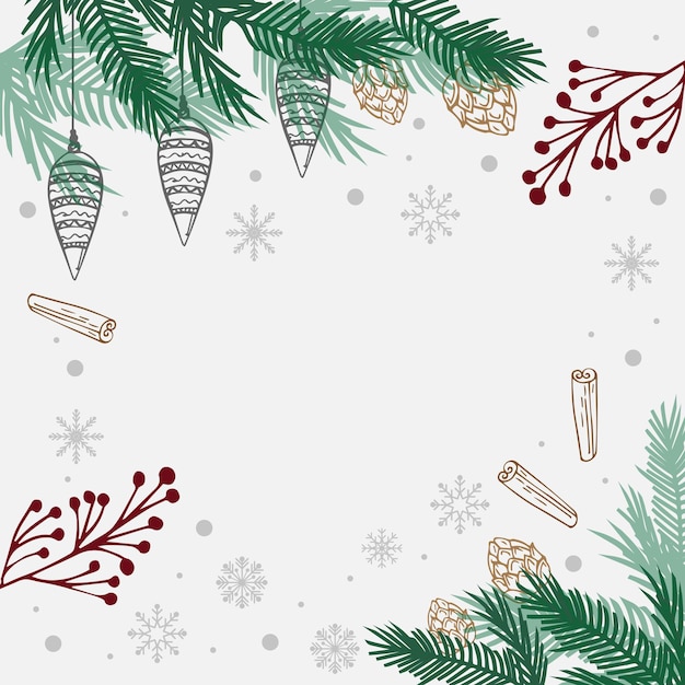 White Christmas background, festive web template - Vector