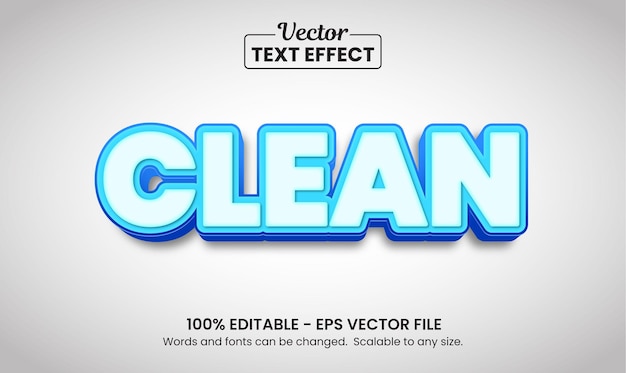 White clean, Editable Text Effect