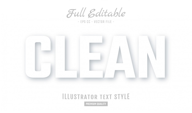 White Clean Neuphorism Text Style Effect Premium