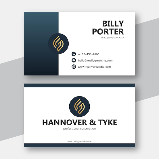 white clean style modern business card design template