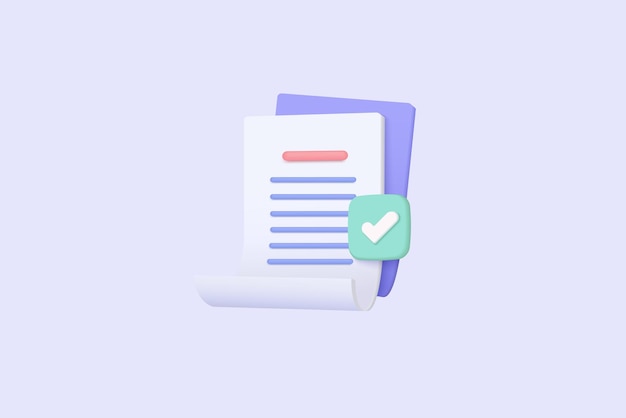 White clipboard task management todo check list, efficient work on project plan, fast progress, level up concept, assignment and exam, productivity solution icon. 3d vector render on White background