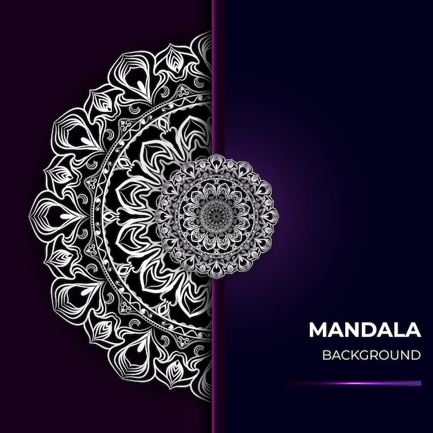 Vector white color mandala design vector illustration