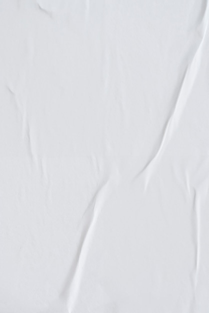 White crinkled paper texture background