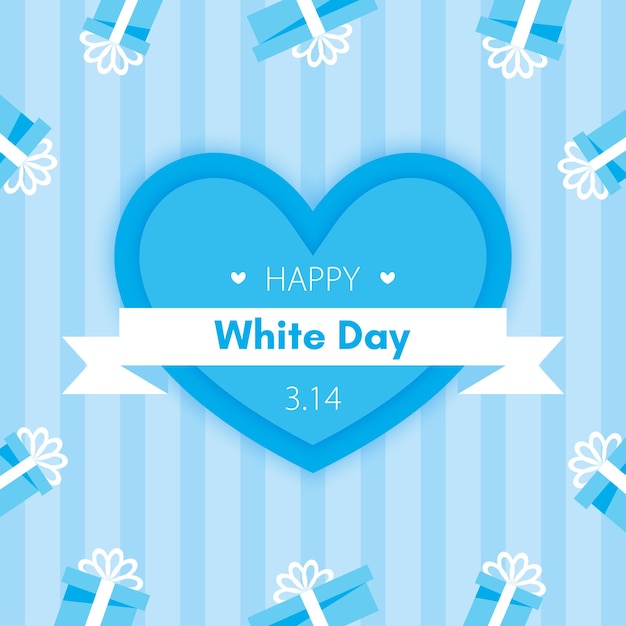 White day illustration with heart