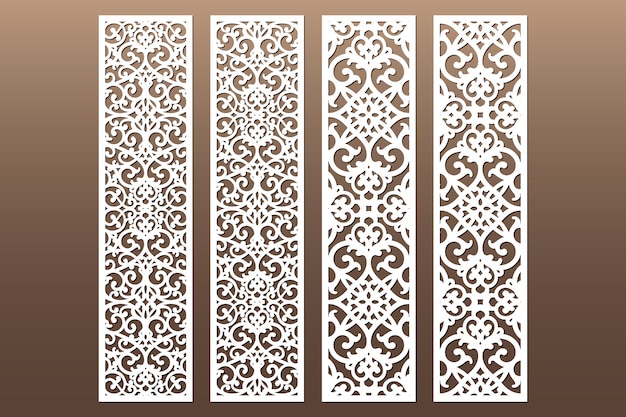 white decorative Die cut seamless pattern