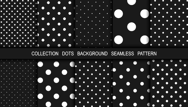 White dots on black abstract background