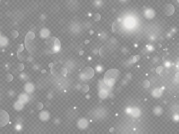 The white dust sparks and star shine with special light, Christmas sparkl light effect, sparkling magic dust particles bokeh isolated on transparent background, shine lights, sparkle,