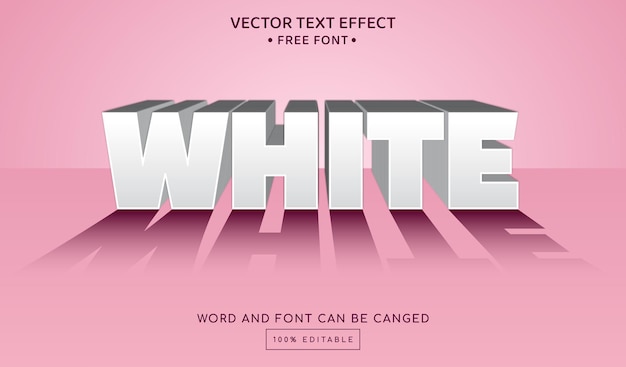 White editable text effect