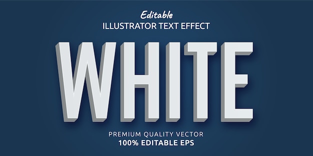 White Editable  Text Style Effect