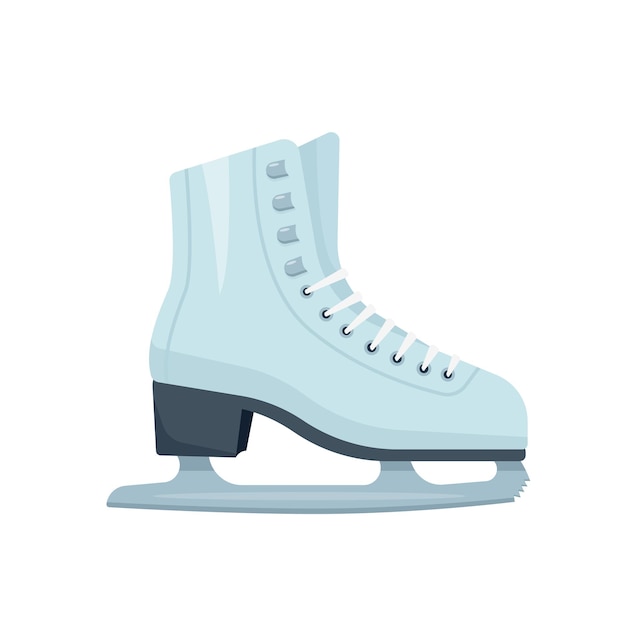 White figure Skate Ice woman skates shoe isolated on white background Winter sport accessories