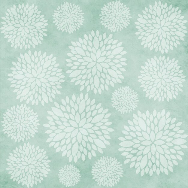 Vector a white flower design with a green background