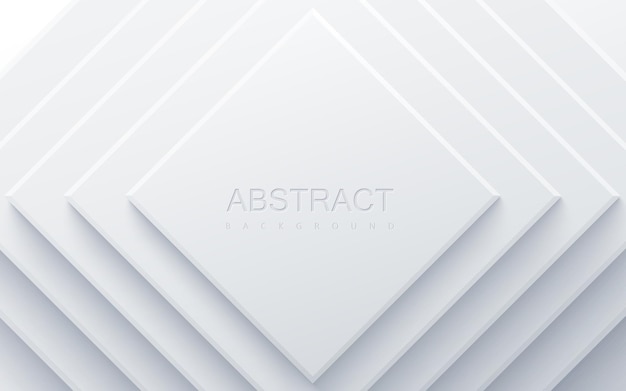 White geometric background with paper square shapes