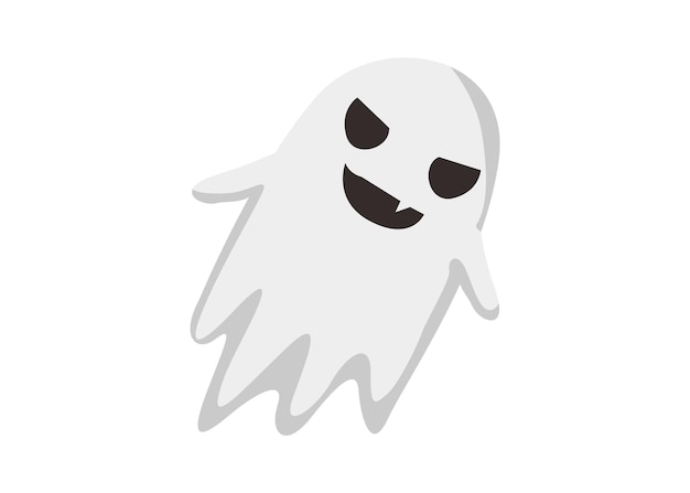 a white ghost with a black eyes and a black eyes