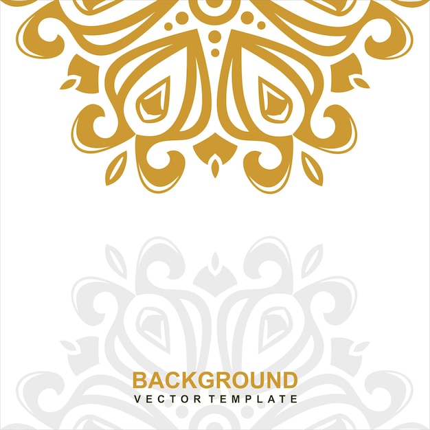 A white and gold background with a gold pattern.