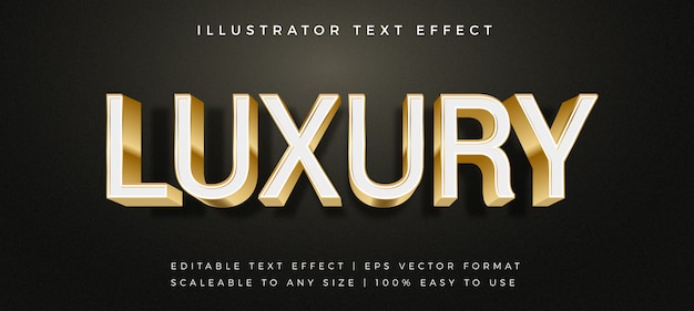 White Gold Luxury Text Style Font Effect