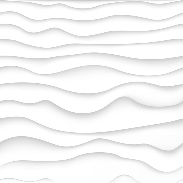 White and gray curve gradient texture Simple wavy pattern Vector creative wave background