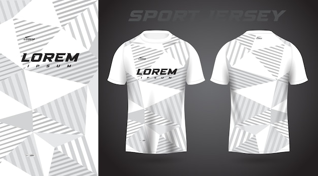 white gray shirt soccer football sport jersey template design mockup