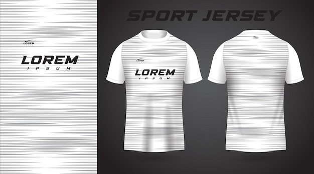 white and gray shirt sport jersey design