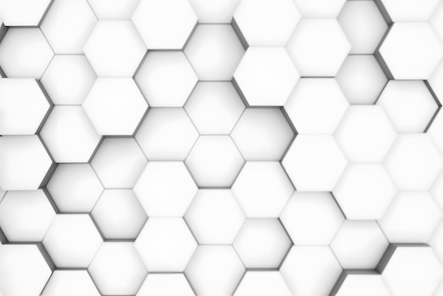 Vector white hexagonal background luxury white pattern