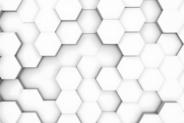 Vector white hexagonal background luxury white pattern