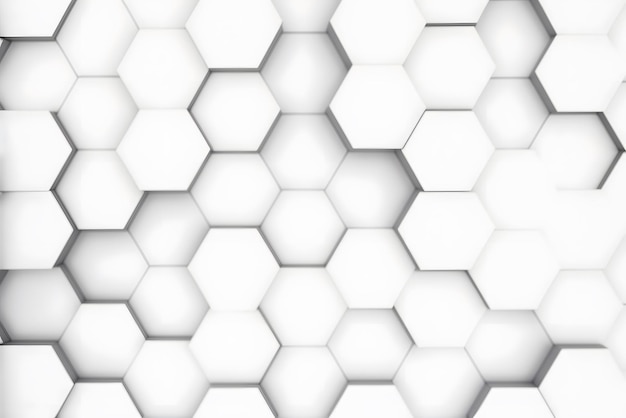 Vector white hexagonal background luxury white pattern