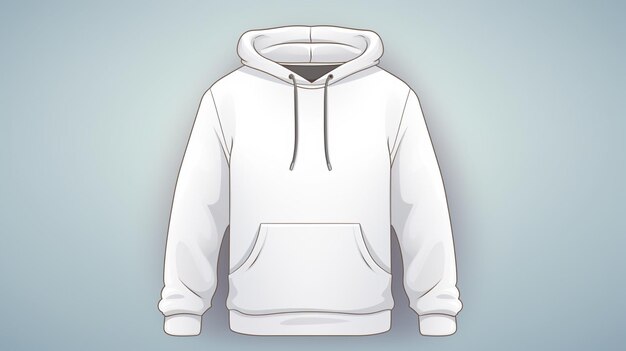 Vector a white hoodie with a hoodie on it