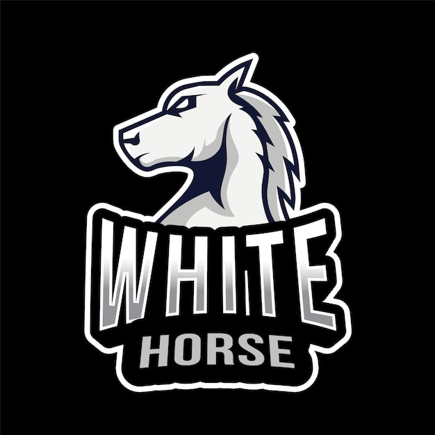 White Horse Esport Logo Template