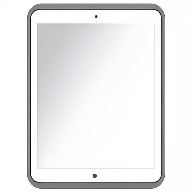 Vector a white ipad with a black screen that says quot mac quot on the screen