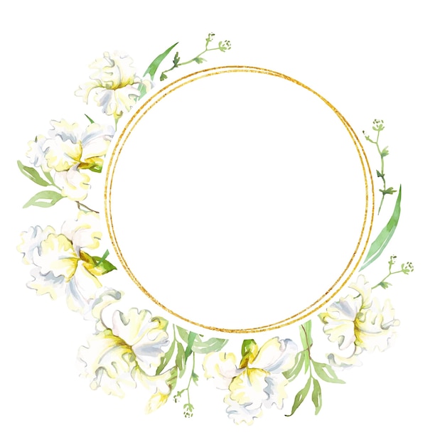 White iris frame