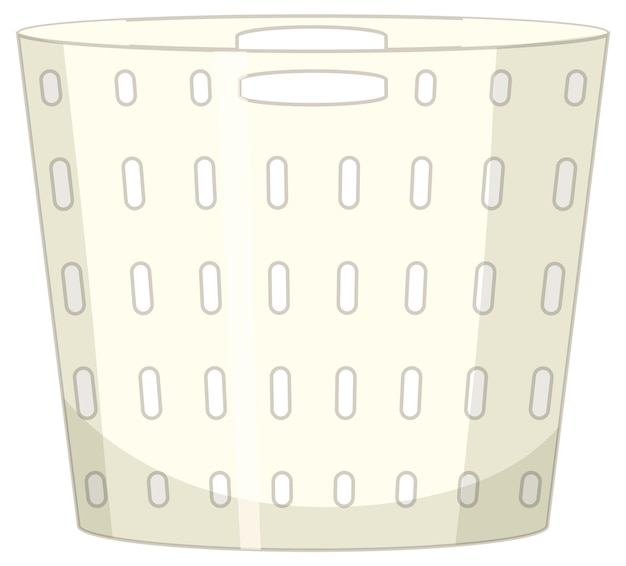 White laundry bucket isolated