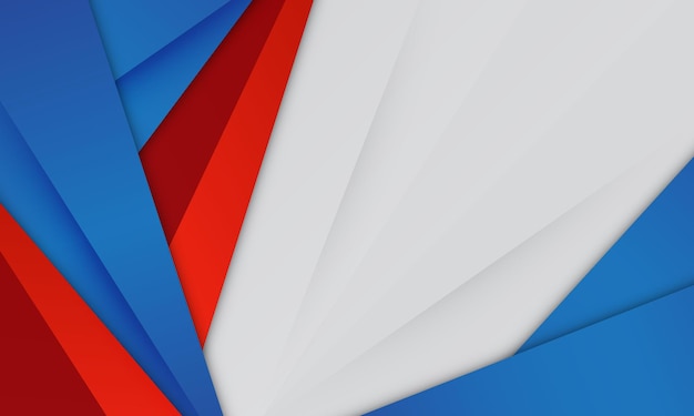 White modern with blue and red color background