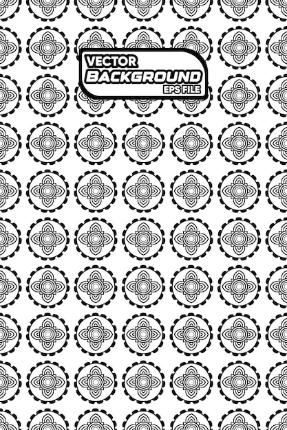 Vector white organic lines seamless pattern on black background