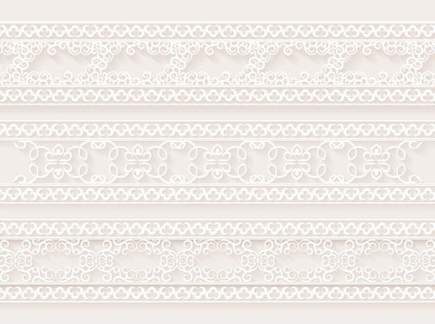 White ornamental border Design Template